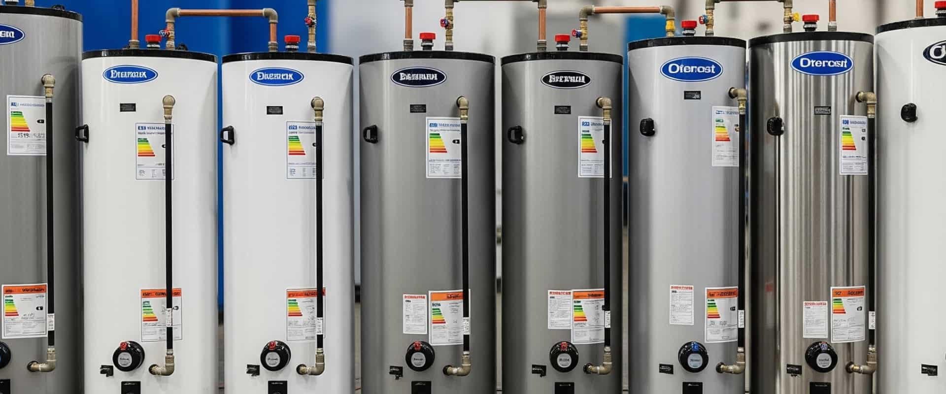 Hot Water Tanks in a row